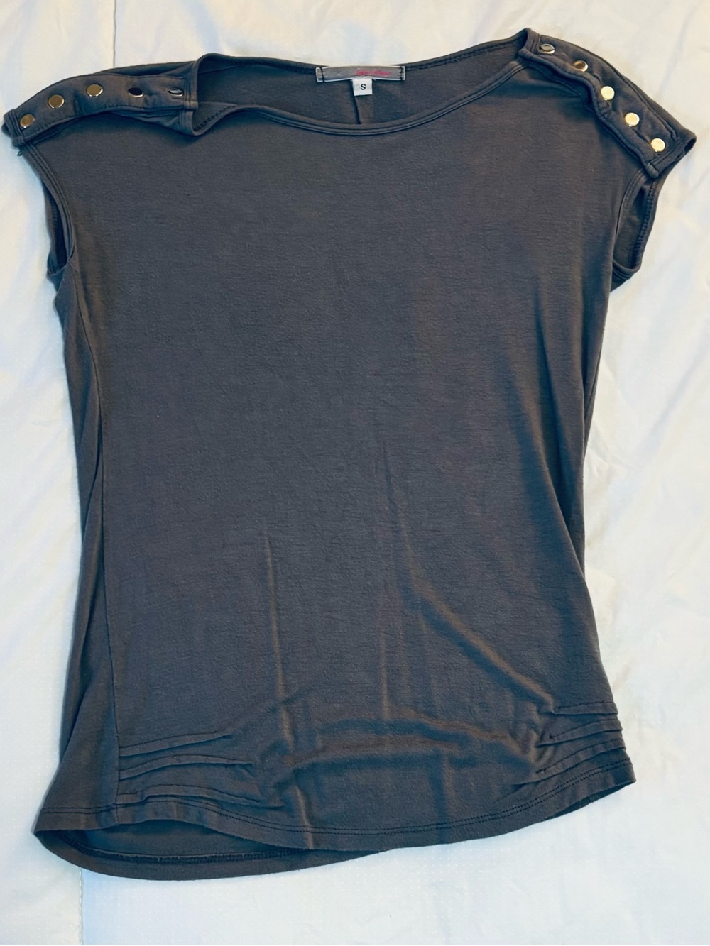 Vintage Julie’s Closet Slate Gray Tunic Top